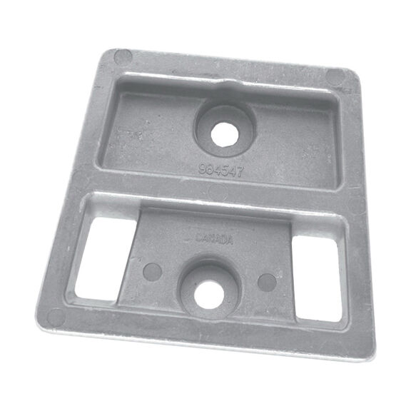 Aluminum Block Anode for OMC, Johnson/Evinrude, 4.5" x 3.8" x 1.24" image number 0