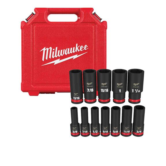SHOCKWAVE&trade; Impact Duty&trade; 1/2" Drive SAE Deep 6 Point Socket Set, 12 Piece image number 0
