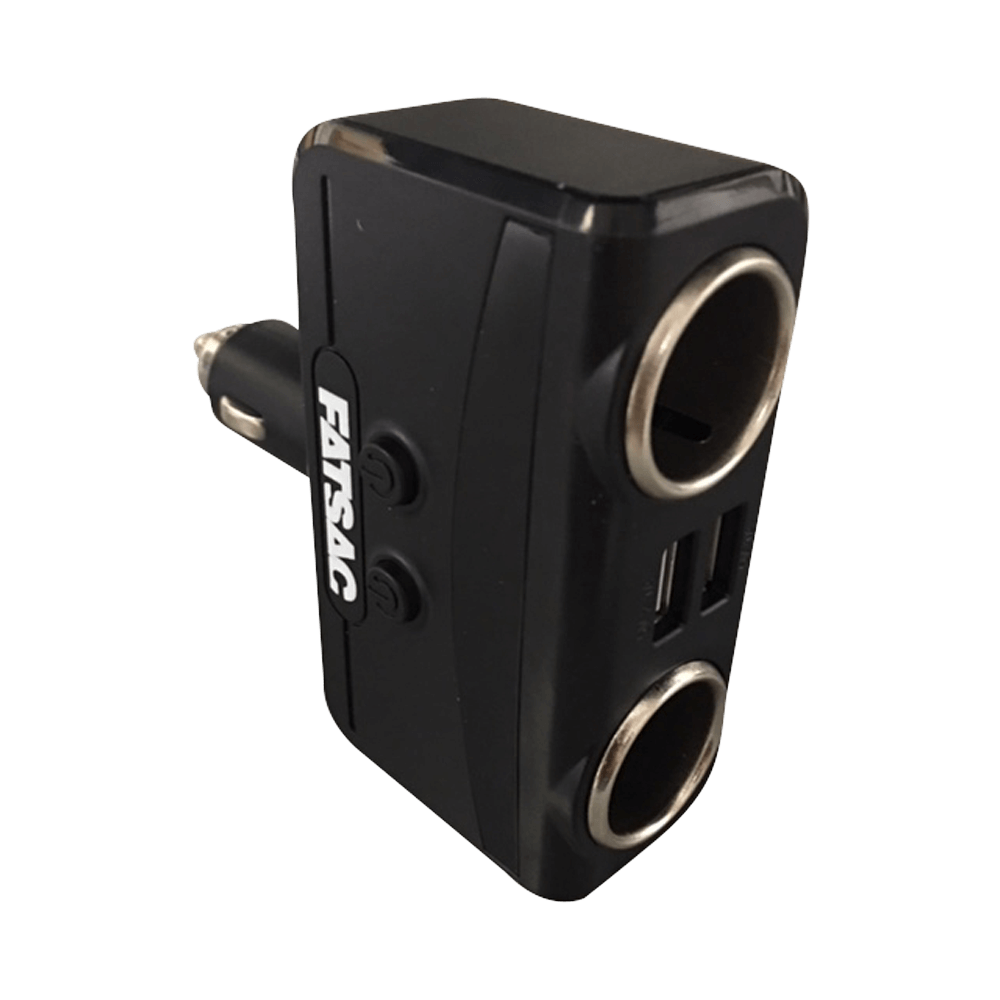 FATSAC Dual Socket Splitter with USB Ports (S1005)