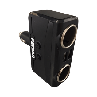 FATSAC Dual Socket Splitter with USB Ports (S1005)
