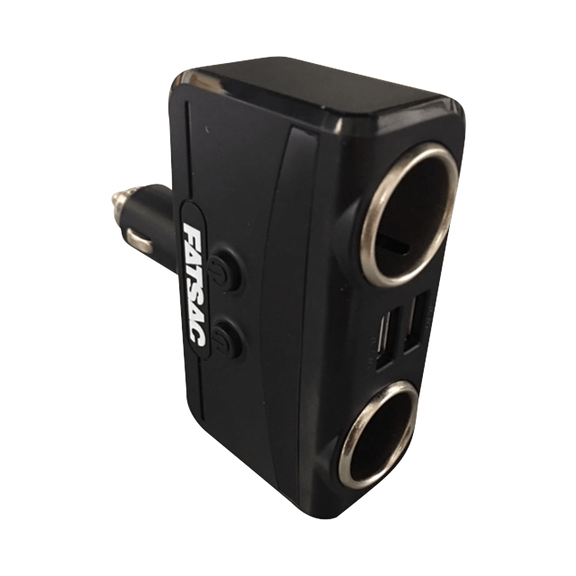 FATSAC Dual Socket Splitter with USB Ports (S1005) image number 0