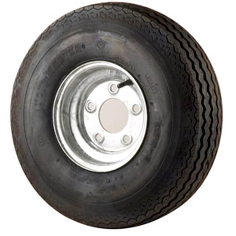 C E Smith 480 X 8B Bias Trailer Tire and 8 X 3 3/4 Galvanized Solid Rim 5 X 4 1/2 Bolt Pattern | by West Marine