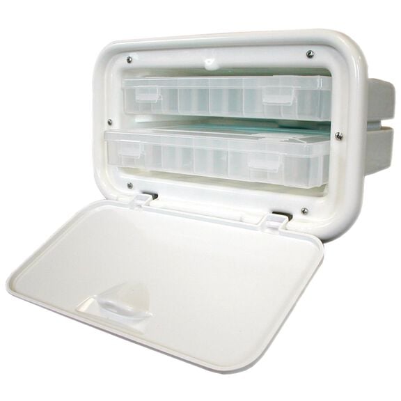 Flush Mount Boat Toy Box Side Pocket Flush Mount Nautical Toy Box