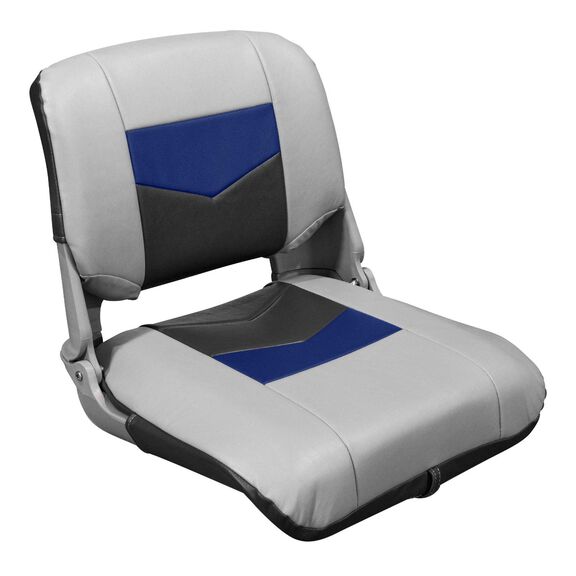 3309-1880 Pro Angler Tour Series Fold Down Boat Seat - Marble / Blueberry / Charcoal image number 0