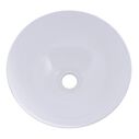 Half Sphere Vessel Smooth Porcelain, 12 1/2" Diameter, 1-3/4" Drain White image number 2