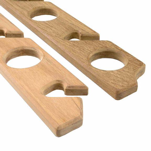 Teak 6-Rod Storage Rack, Pair image number 2