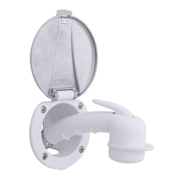 Recessed Shower Arctic White Cup with Stainless Steel Lid, Small Arctic White Sprayer, 6' Stainless Steel Hose image number 1
