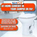 SEAFLO Porcelain RV Toilet with Sprayer Attachment 19in Gravity Flush Foot Pedal Soft Close image number 7