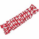 3/8" x 10' Utility Line, Hollow Braid Polypropylene, Red / White image number 0