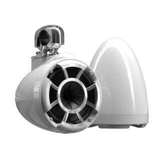 Wet Sounds REV 8 White V2 Revolution Series 8" Marine Tower Speakers with Stainless Steel Swivel Clamps (Pair)