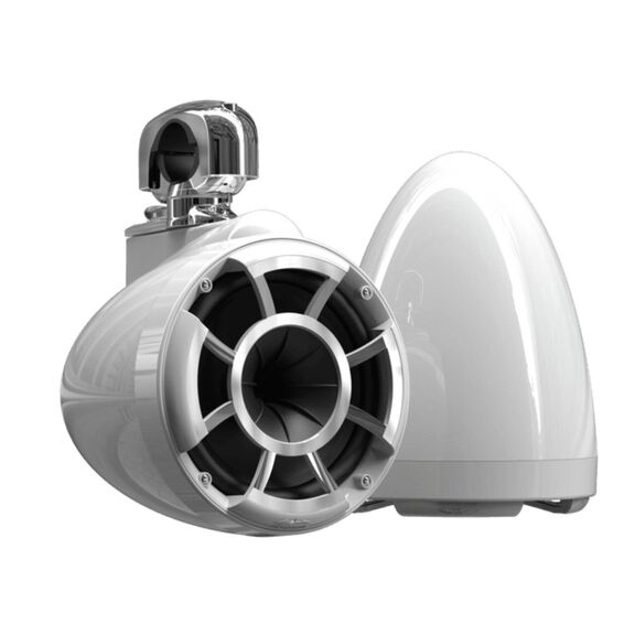 Wet Sounds REV 8 White V2 Revolution Series 8" Marine Tower Speakers with Stainless Steel Swivel Clamps (Pair) image number 0