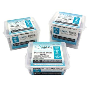 Stainless Steel Proof Coil Chain, Pre-Packed Lengths