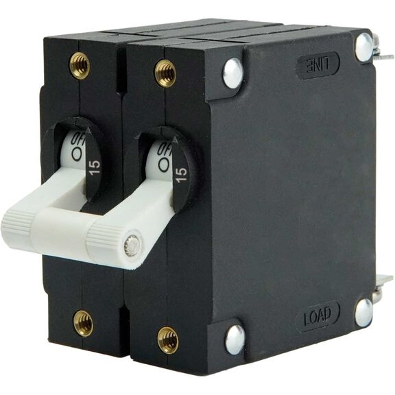 A-Series AC Double Pole Panel Mount Circuit Breakers image number 0