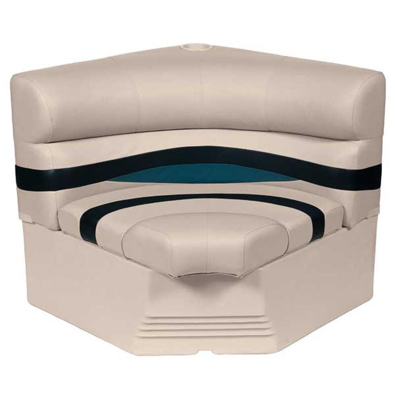 32" Radius Corner Section Premium Bench Seat, Navy/Cobalt image number 0