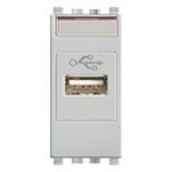 Vimar Eikon USB Data Connector Outlet with Screw Terminals, Next (Silver) image number 0