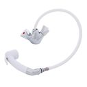 Trinidad Head/Shower Combo Faucet Small Arctic White Sprayer No Hook, 10' White Rubber Hose Chrome/Arctic White image number 1