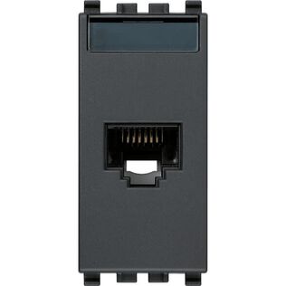 Vimar Eikon RJ45 Cat6 Netsafe UTP 110-Type Outlet, Grey