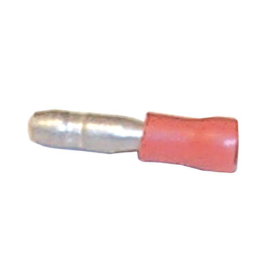 22-18 AWG Male Bullet Terminals, Red, 100-Pack