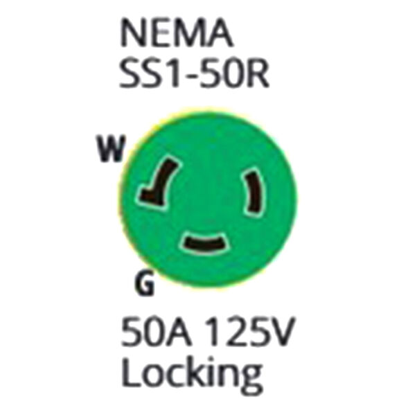 Marinco 25 Foot EEL Shore Power Cord Set, 50 Amp, 125V, Yellow image number 1