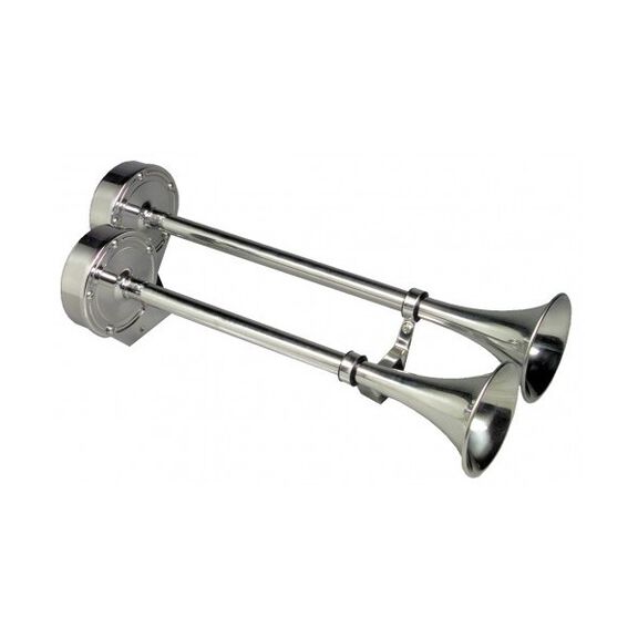 Deluxe Stainless Steel Waterproof Dual Trumpet image number 0