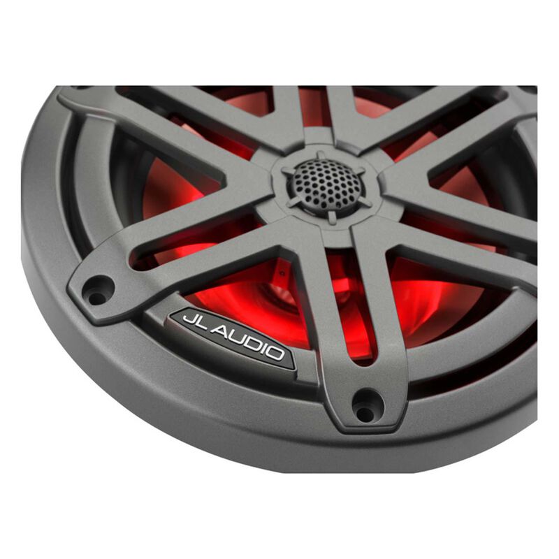 M3-650X-S-Gm-i 6.5" Marine Coaxial Speakers Gunmetal Sport Grilles with RGB LED Lighting image number 6