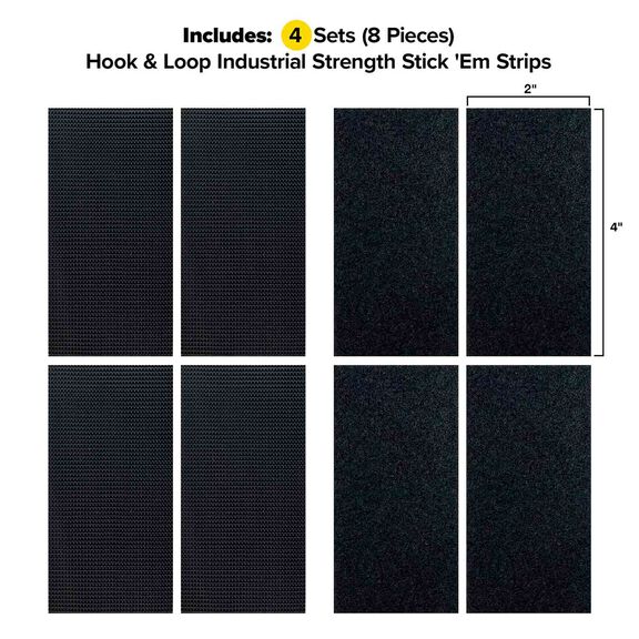 4" x 2"  Stick 'Em, Strips - Industrial Strength, 4 Sets image number 2