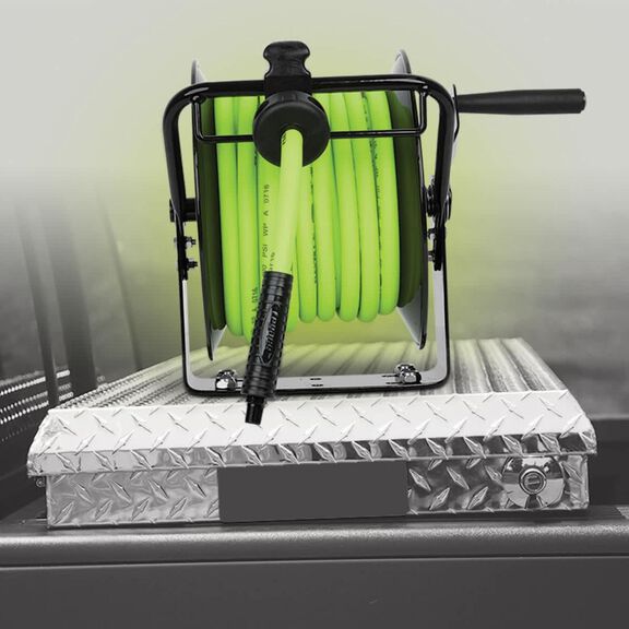 Flexzilla Manual Air Hose Reel Open Face Portable 3/8" 50' image number 4