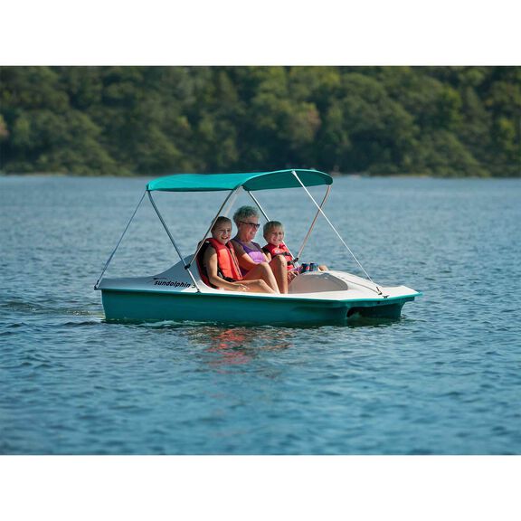 5-Seat Pedal Boat with Canopy, Teal image number 2