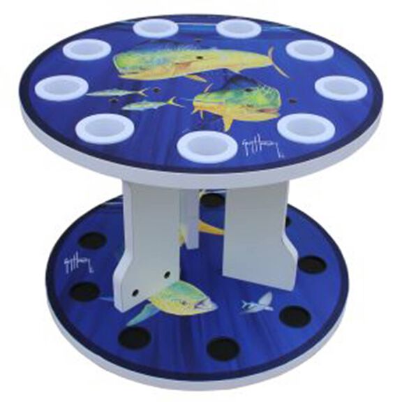 Guy Harvey Mahi Spinning 9 Fishing Rod Storage Rack, Vertical Fishing Pole Rod Holder image number 3