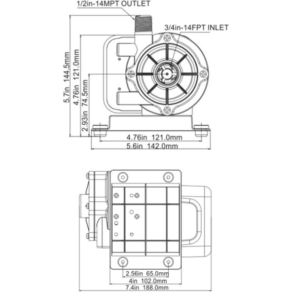 SEAFLO 500 GPH 230V Marine AC Circulation Pump image number 3