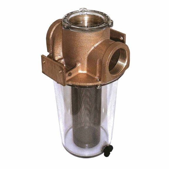 1" ARG Raw Water Strainer with Stainless Steel Basket image number 0
