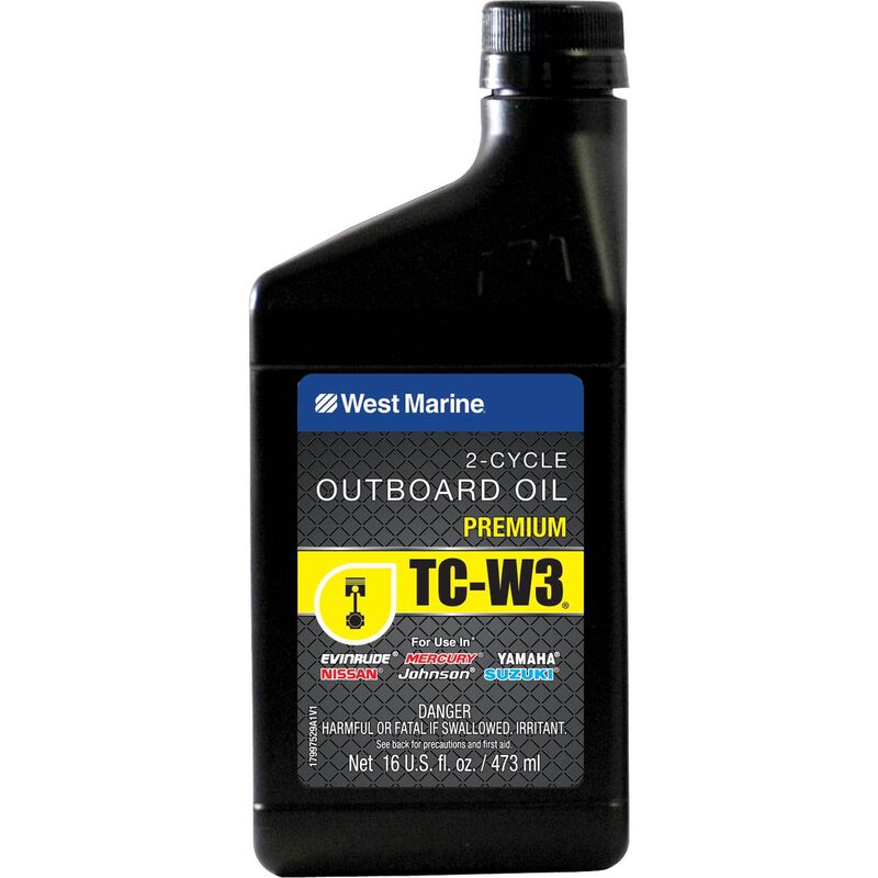 West Marine TC-W3 2 Stroke Conventional Marine Engine Oil, 1 Pint image number 0