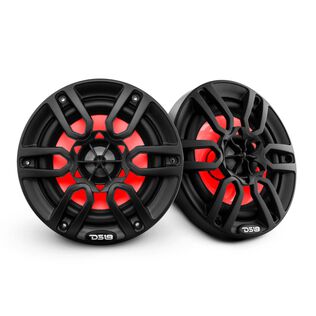 HYDRO 6.5" 2-Way Marine Speakers with Integrated RGB LED Lights, 300 Watts, White