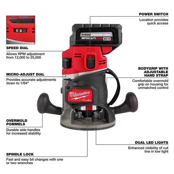 M18 FUEL&trade;  1/2" Router Kit image number 1