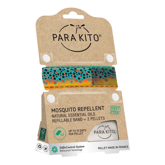 PARA'KITO Refillable Mosquito Repellent Wristband, Trout image number 1