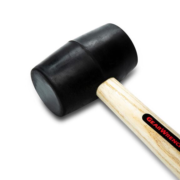 16 oz. Rubber Mallet with Hickory Handle image number 1
