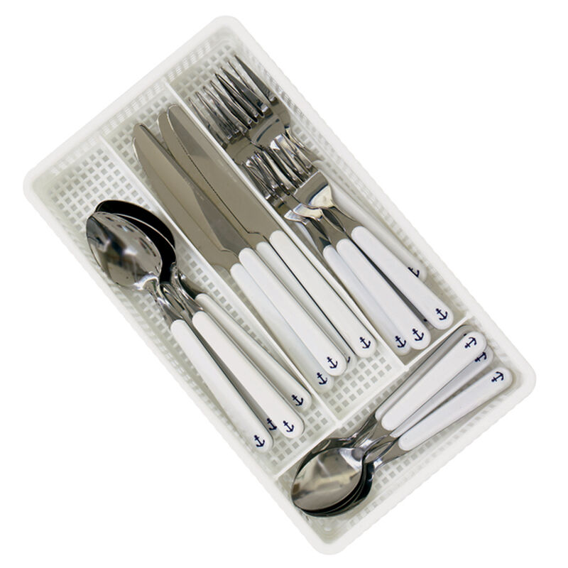 20-Piece White Nautical Flatware image number 0