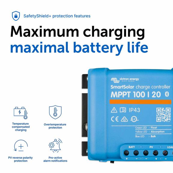 Victron Energy SmartSolar MPPT 100/20 (up to 48V) Retail image number 1