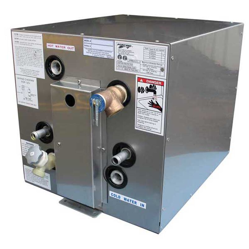 6 Gallon Front/Rear Mount Water Heater with Heat Exchanger, 120V | West  Marine