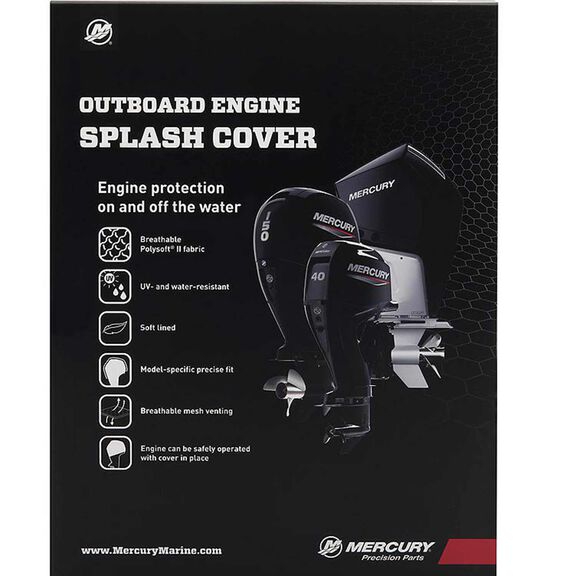 Mercury 8M0228502 40hp FourStroke Outboard Vented Splash Cover image number 4