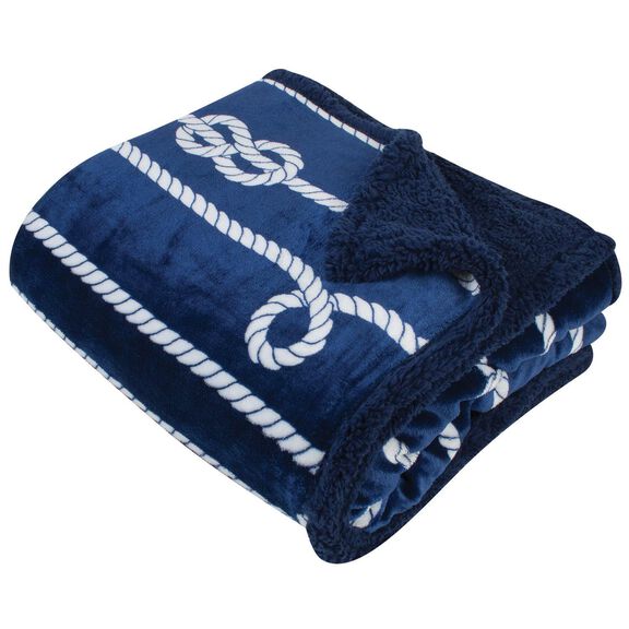 Navy Rope Blanket image number 0