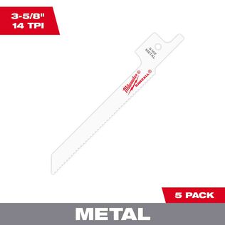 3-5/8" 14 TPI SUPER SAWZALL&reg; Blades, 5 Pack