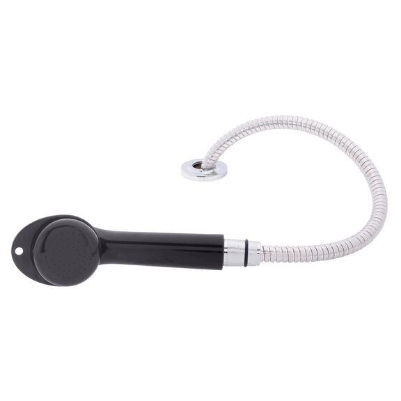 Deck-Mount Sprayer Large Black Sprayer, 6' Stainless Steel Hose, Low Profile Holder image number 1