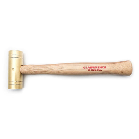 2 lb. Brass Hammer with Hickory Handle image number 0