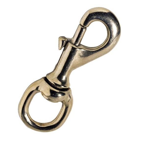 Swivel-Eye Snap, Bronze, 3/4" Eye ID, 3-1/8" Length, 7/16" Opening image number 0