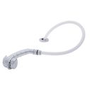 Deck-Mount Sprayer Small Chrome Sprayer w/Elbow, 6' White Rubber Hose, Ultra-Low Profile Holder image number 1