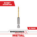 3/32" SHOCKWAVE Impact Duty RED HELIX Titanium Drill Bit image number 0