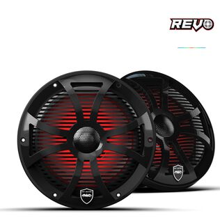 Wet Sounds REVO  8 inch High Output  Coaxial Speakers w/ SW-Black RGB Grilles