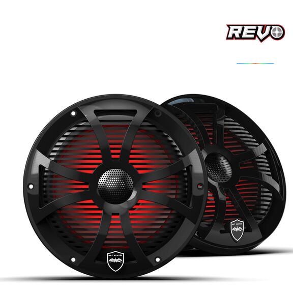 Wet Sounds REVO  8 inch High Output  Coaxial Speakers w/ SW-Black RGB Grilles image number 0