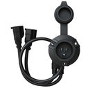 AC Port Plug With Dual 18" Extension Cord image number 0